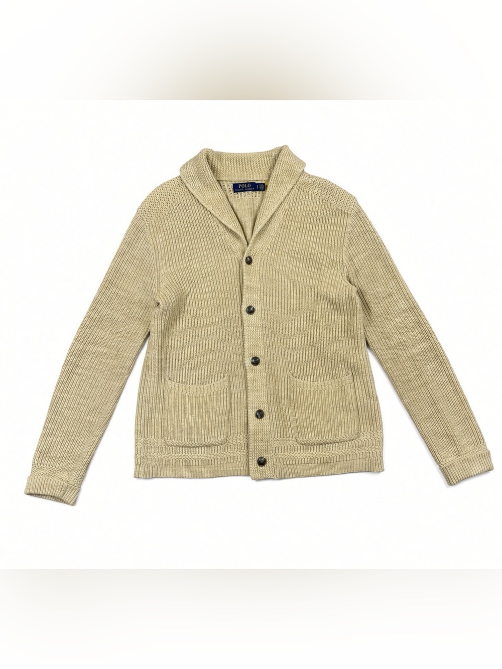 Polo Ralph Lauren Shawl Collar Knit Cardigan Beige Mens S